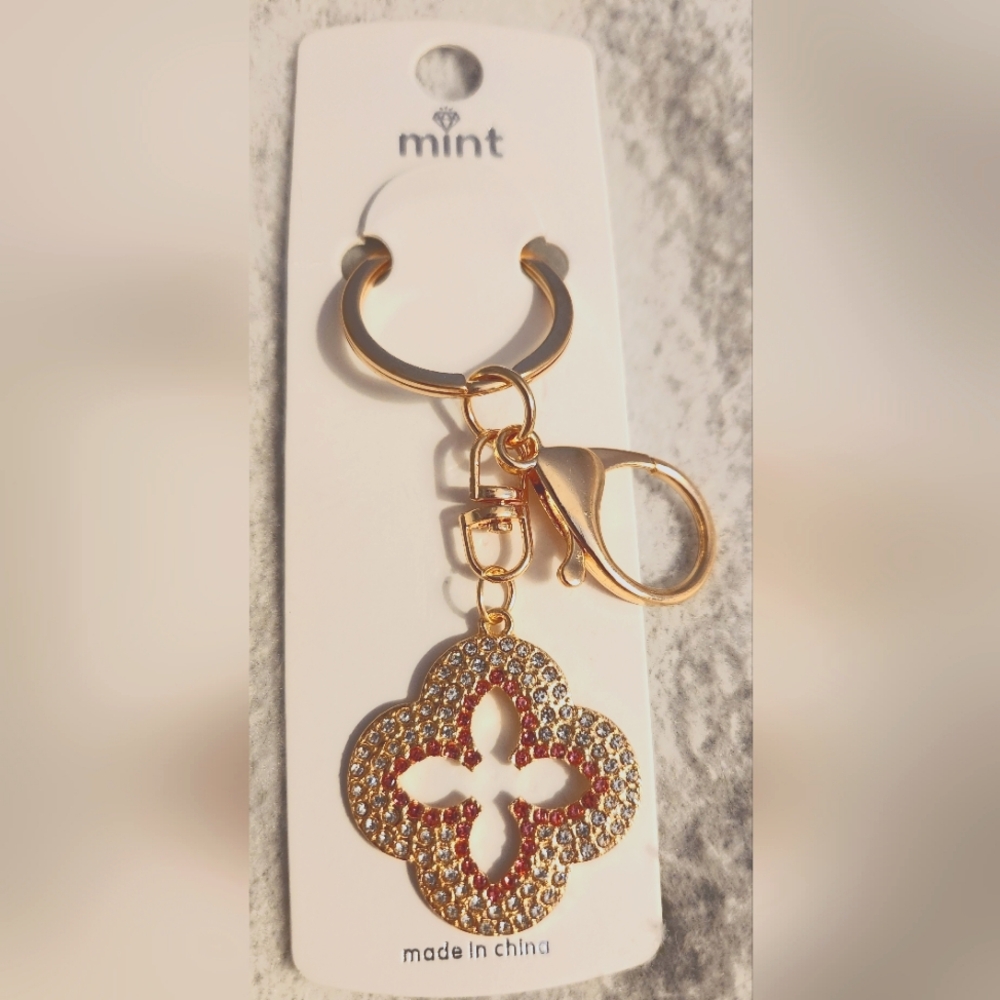 Mint Elegant Gold and Silver Keychain/Keyring/Bag Charm